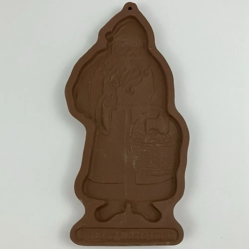 Longaberger Pottery Father Christmas Cookie Chocolate Mold | 9